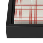 Red And Cream Gingham Framed Canvas Print Gallery Image 3