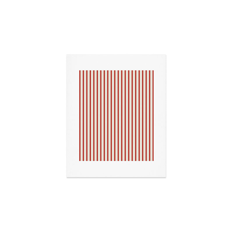 Red And Cream Striped Art Print Gallery Image 1