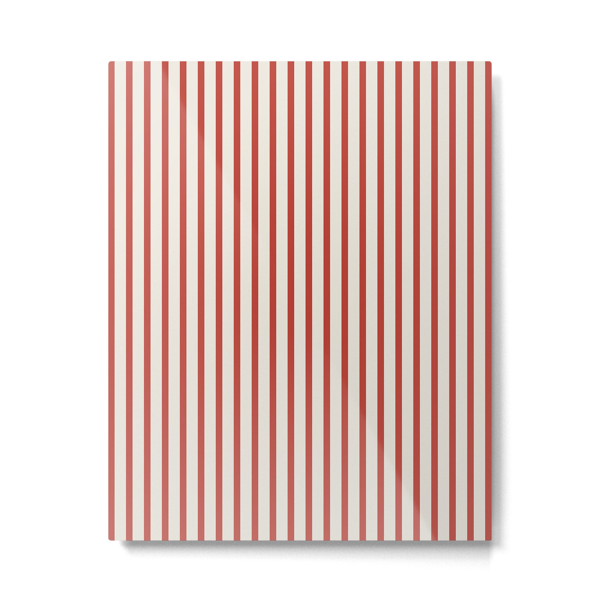 Red And Cream Striped Metal Print Gallery Image 4