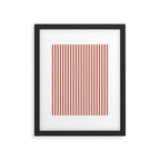 Red And Cream Striped Framed Art Print Gallery Image 5
