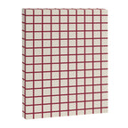 Red On Cream Grid Canvas Print Gallery Image 6