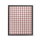 Red On Cream Grid Framed Canvas Print Gallery Image 6
