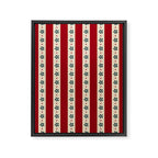 Red Stripes And Flowers Framed Canvas Print Gallery Image 6