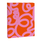 Retro Abstract Lines Orange And Pink Aesthetic Canvas Print Gallery Image 6