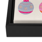 Retro Colorful Christmas Baubles Framed Canvas Print Gallery Image 3