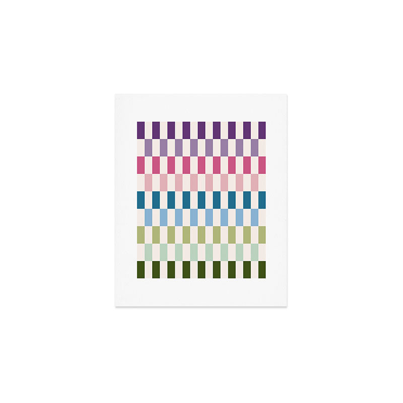 Retro Colorful Stripes Art Print Gallery Image 1