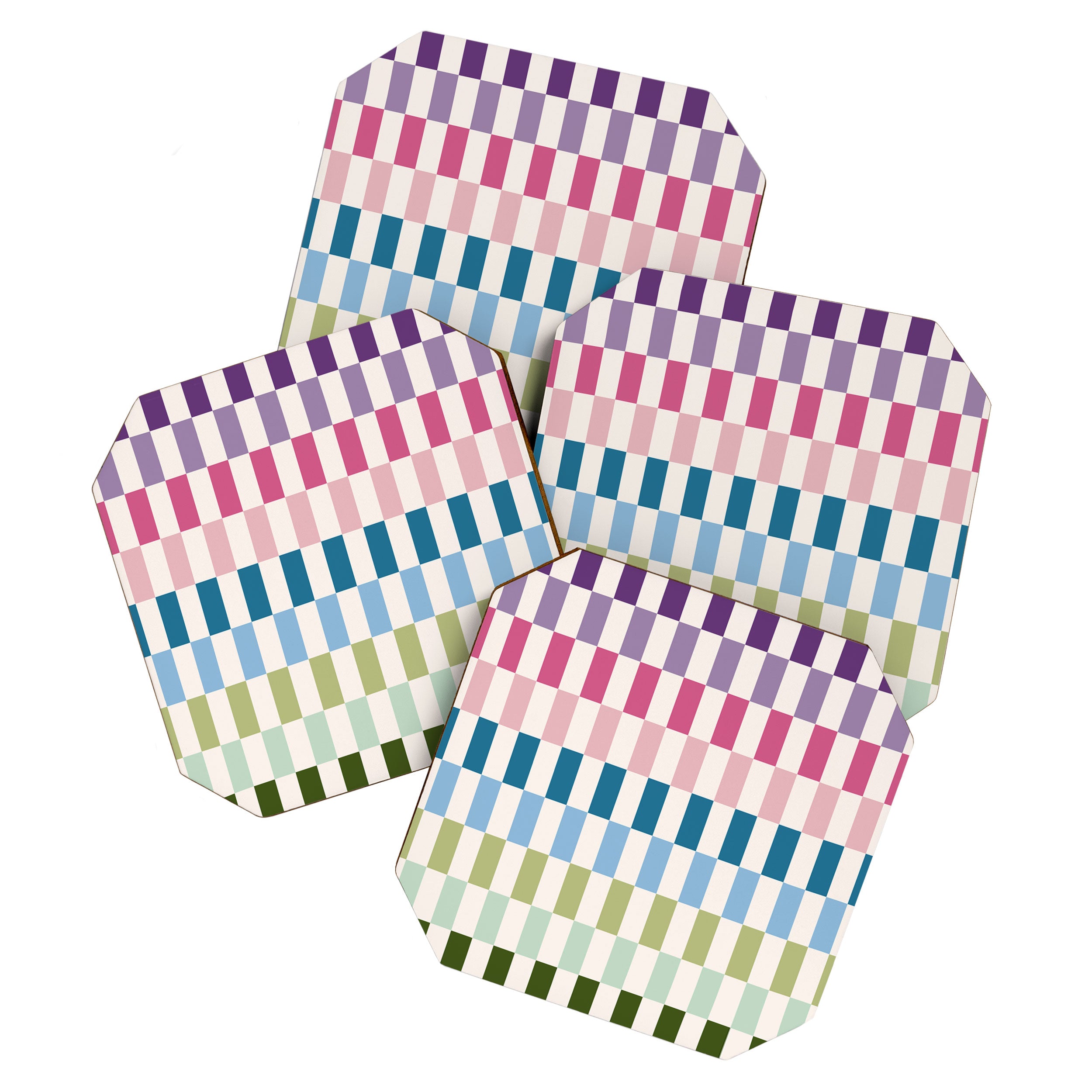 Retro Colorful Stripes Coaster Gallery Image 1