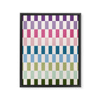 Retro Colorful Stripes Framed Canvas Print Gallery Image 6
