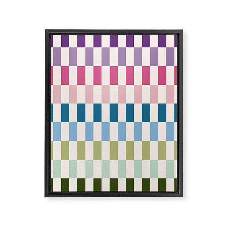Retro Colorful Stripes Framed Canvas Print Gallery Image 6