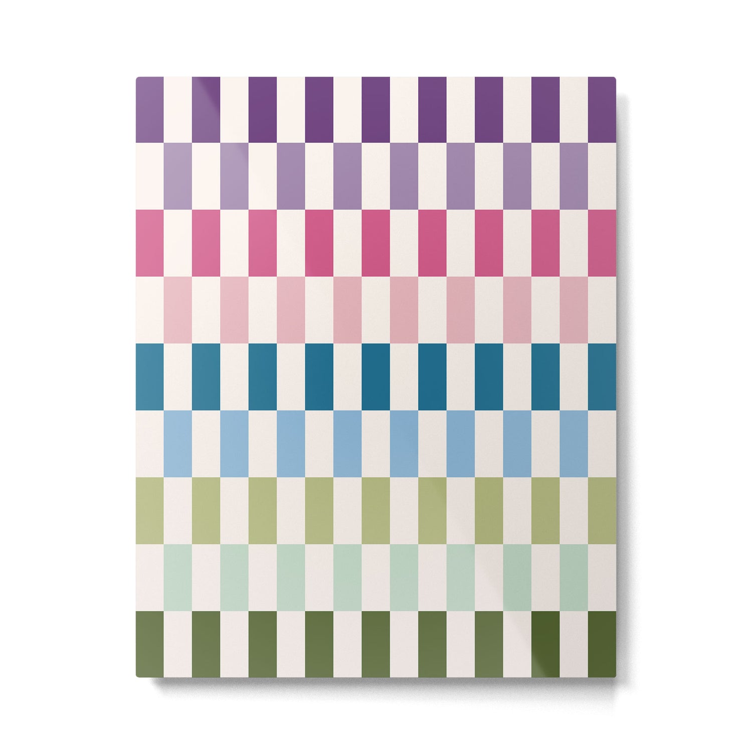 Retro Colorful Stripes Metal Print Gallery Image 4