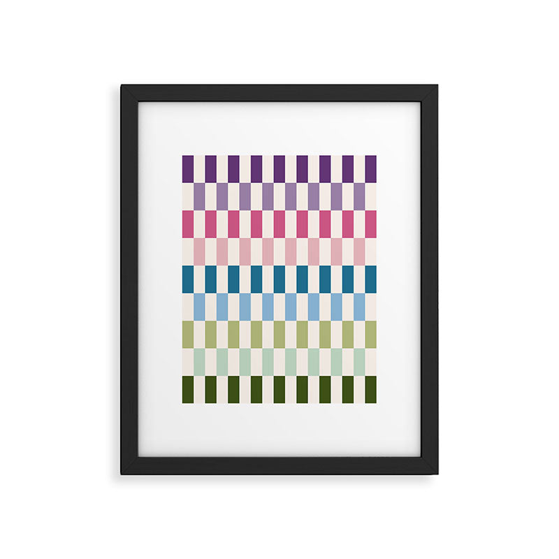Retro Colorful Stripes Framed Art Print Gallery Image 5