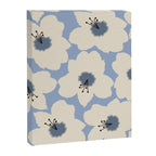 Retro Floral Light Blue Canvas Print Gallery Image 6