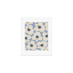 Retro Floral Light Blue Art Print Gallery Image 1
