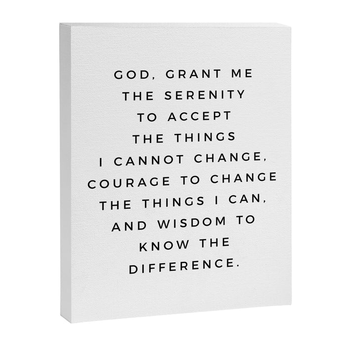 Serenity Prayer, Serenity Prayer Wall Art Bible Verse Scripture Christian Inspirational Quote  Canvas Print Gallery Image 1