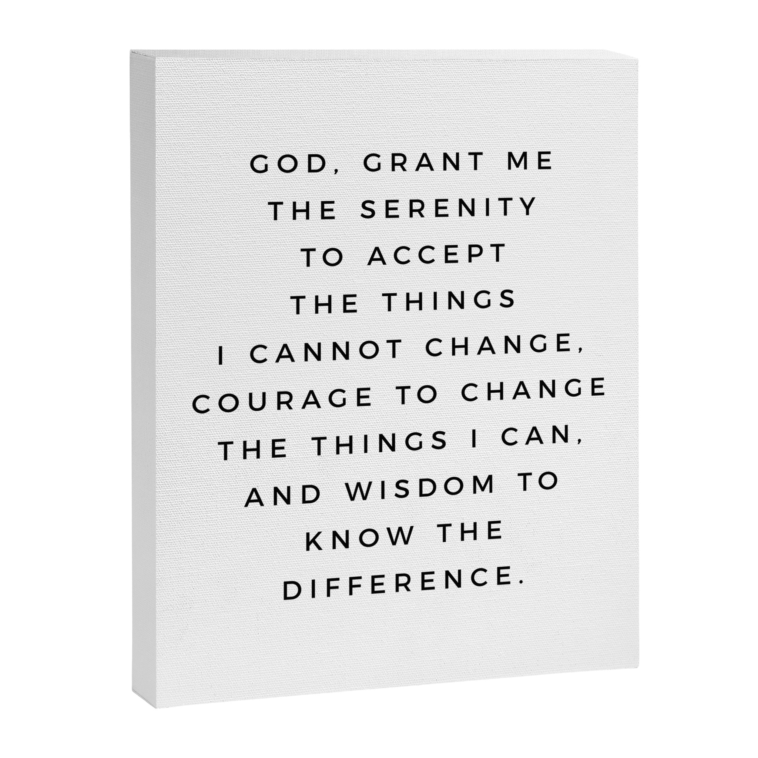 Serenity Prayer, Serenity Prayer Wall Art Bible Verse Scripture Christian Inspirational Quote  Canvas Print Gallery Image 6
