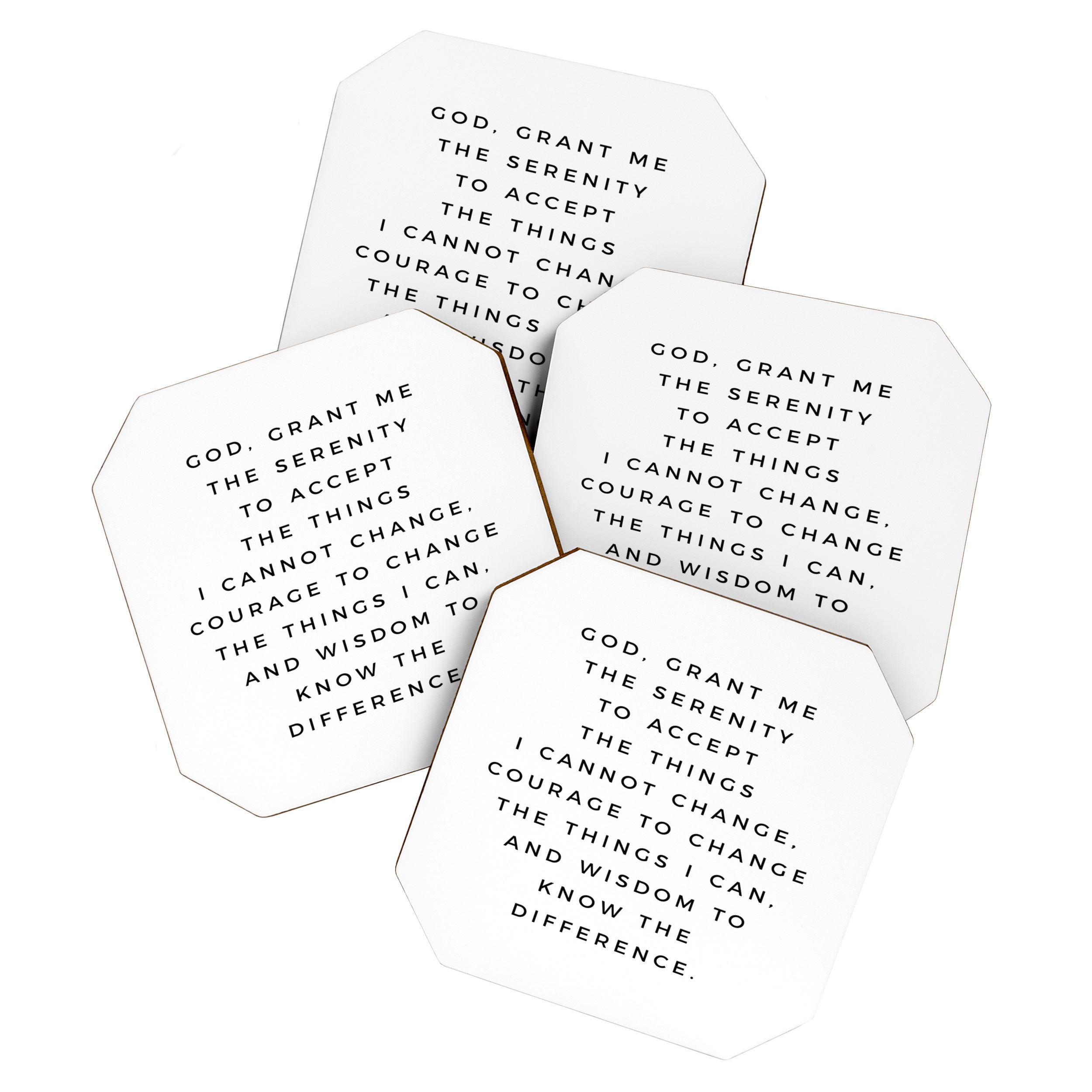 Serenity Prayer, Serenity Prayer Wall Art Bible Verse Scripture Christian Inspirational Quote  Coaster Gallery Image 1