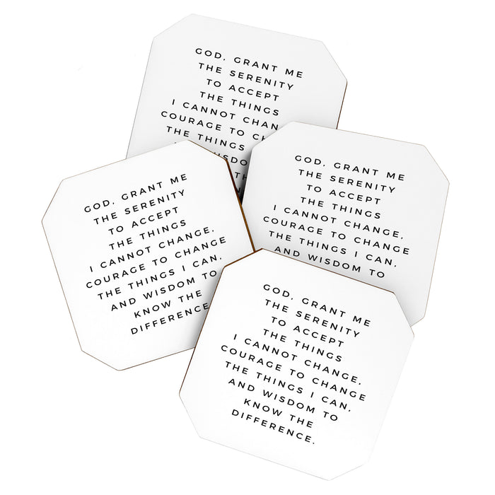 Serenity Prayer, Serenity Prayer Wall Art Bible Verse Scripture Christian Inspirational Quote  Coaster Gallery Image 1