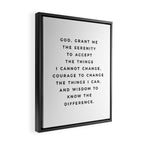 Serenity Prayer, Serenity Prayer Wall Art Bible Verse Scripture Christian Inspirational Quote  Framed Canvas Print Gallery Image 2