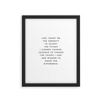 Serenity Prayer, Serenity Prayer Wall Art Bible Verse Scripture Christian Inspirational Quote  Framed Art Print Gallery Image 5