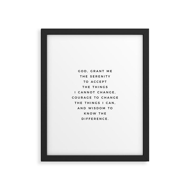 Serenity Prayer, Serenity Prayer Wall Art Bible Verse Scripture Christian Inspirational Quote  Framed Art Print Gallery Image 5