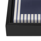 Snowflake Blue Striped Framed Canvas Print Gallery Image 3