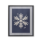 Snowflake Blue Striped Framed Canvas Print Gallery Image 6