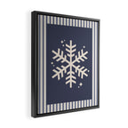 Snowflake Blue Striped Framed Canvas Print Gallery Image 2