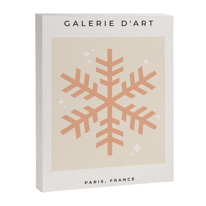 Snowflake Boho Christmas Decor Modern Earth Tones Canvas Print Gallery Image 1