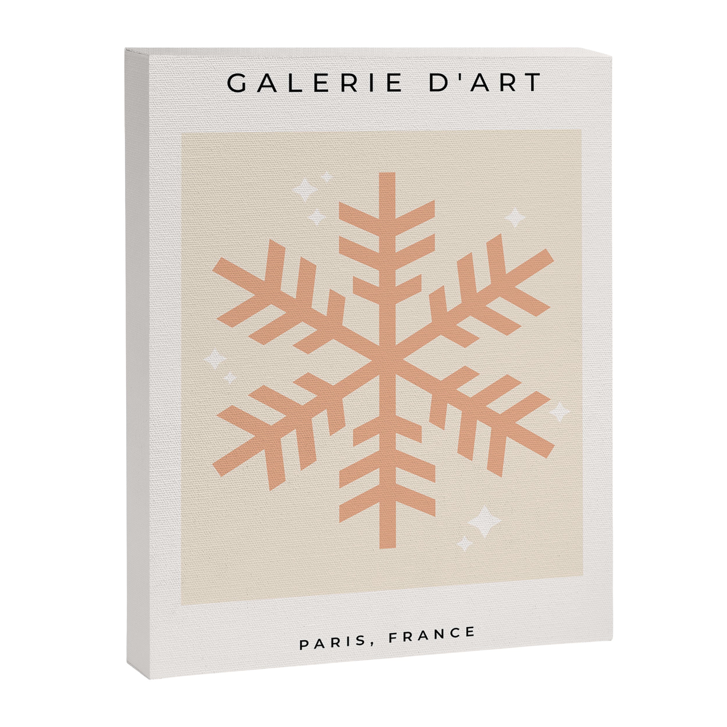 Snowflake Boho Christmas Decor Modern Earth Tones Canvas Print Gallery Image 6