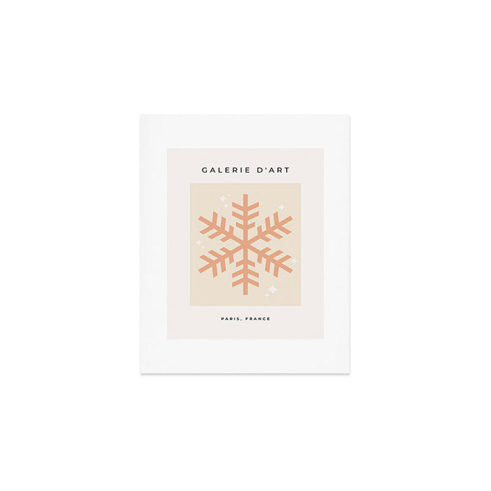 Snowflake Boho Christmas Decor Modern Earth Tones Art Print Gallery Image 1