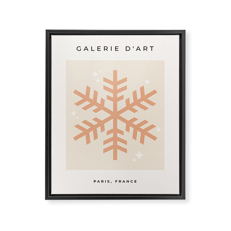 Snowflake Boho Christmas Decor Modern Earth Tones Framed Canvas Print Gallery Image 6