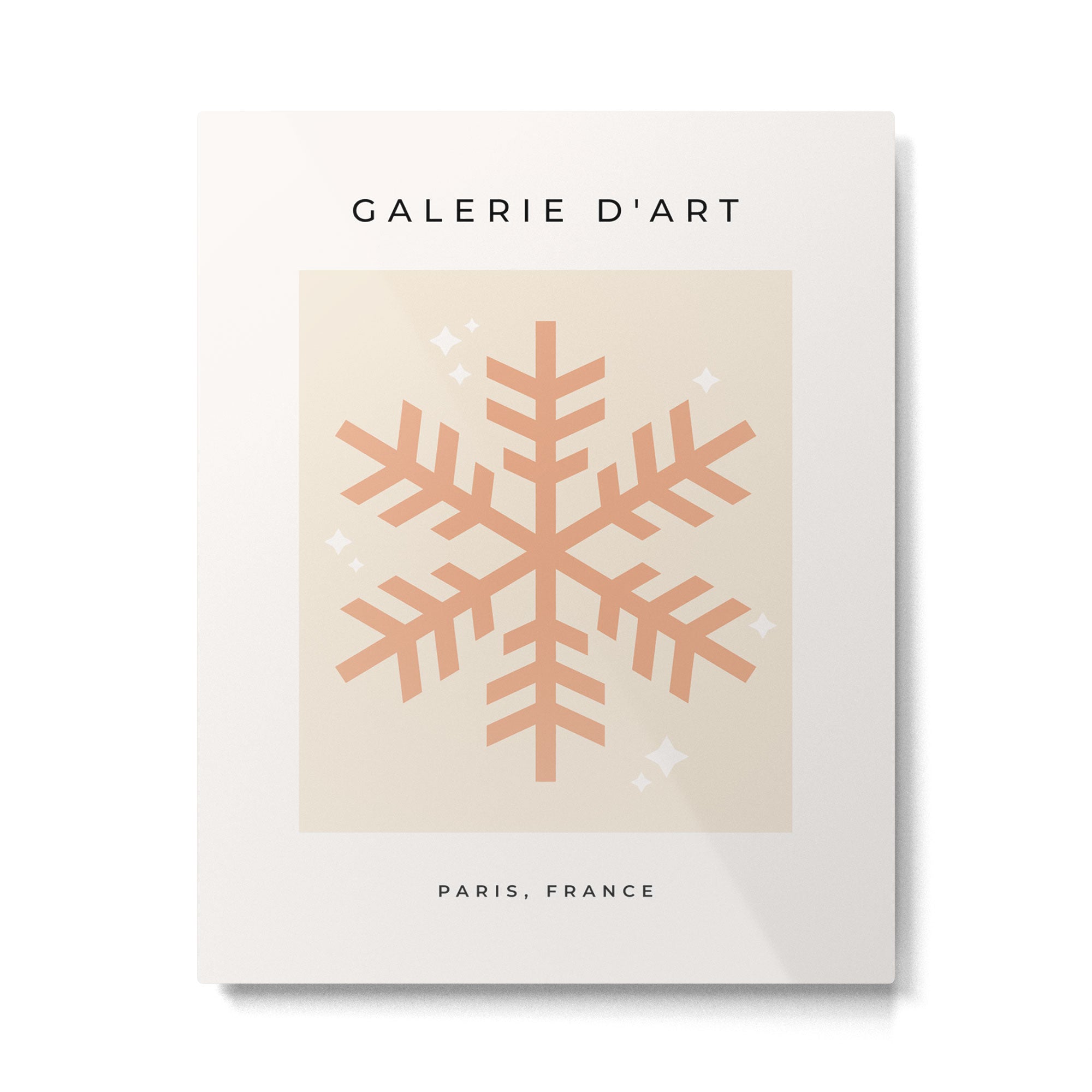 Snowflake Boho Christmas Decor Modern Earth Tones Metal Print Gallery Image 4