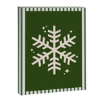 Snowflake Green Striped Canvas Print Gallery Image 6