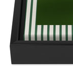 Snowflake Green Striped Framed Canvas Print Gallery Image 3