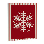Snowflake Red Striped Canvas Print Gallery Image 6