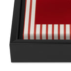 Snowflake Red Striped Framed Canvas Print Gallery Image 3
