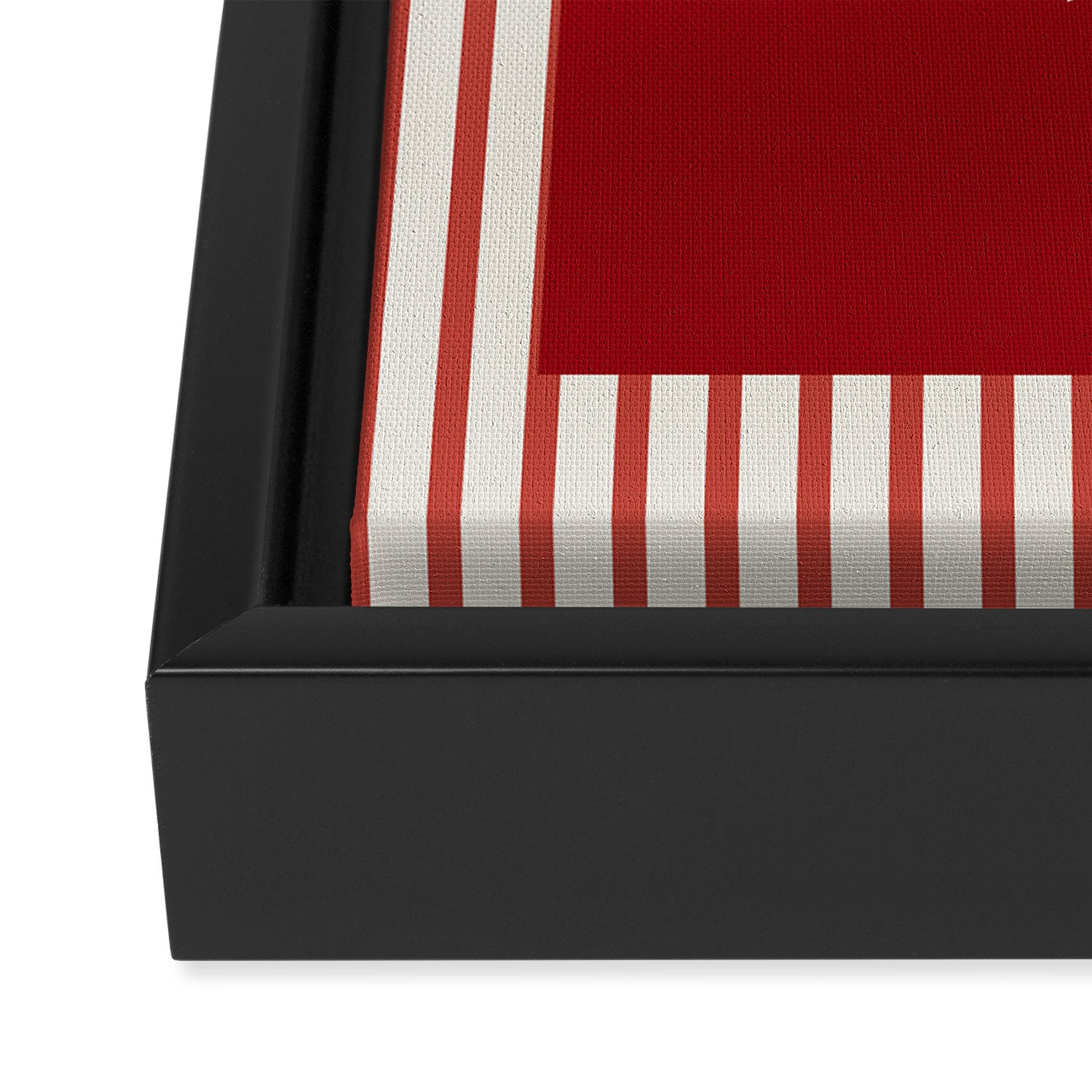 Snowflake Red Striped Framed Canvas Print Gallery Image 3