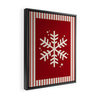 Snowflake Red Striped Framed Canvas Print Gallery Image 2