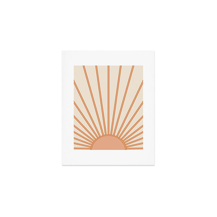 Sun Print Sunrise Sunshine Sun Wall Art Boho Sun Earth Tones Terracotta Mid Century Modern Decor  Art Print Gallery Image 1