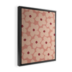 Terracotta Pink Retro Flower Framed Canvas Print Gallery Image 2