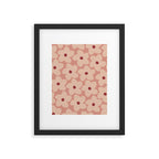 Terracotta Pink Retro Flower Framed Art Print Gallery Image 5