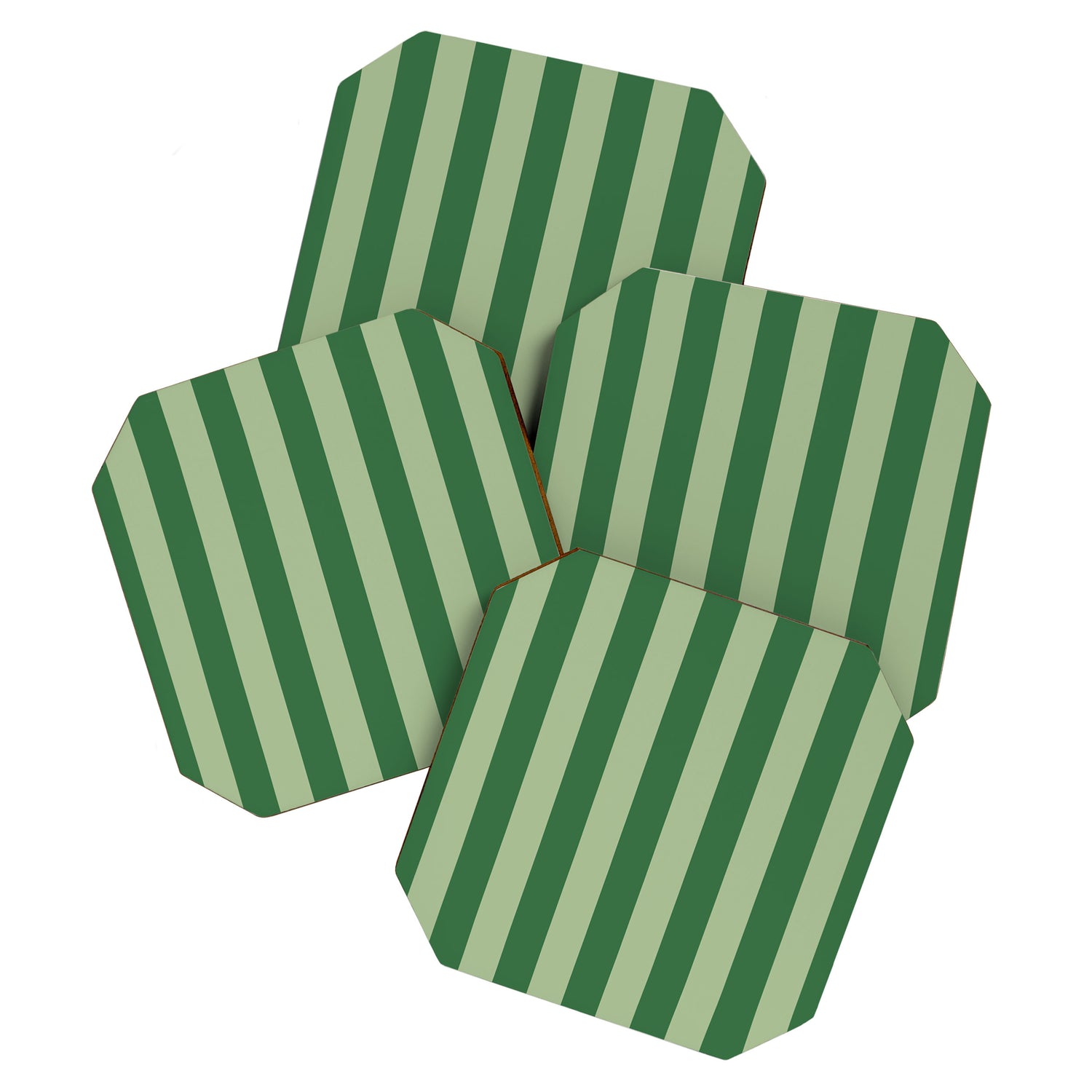 Vertical Stripes Sage Green Vertical Lines Vintage Geometric Retro Tropical Modern Minimal Pattern Coaster Gallery Image 1