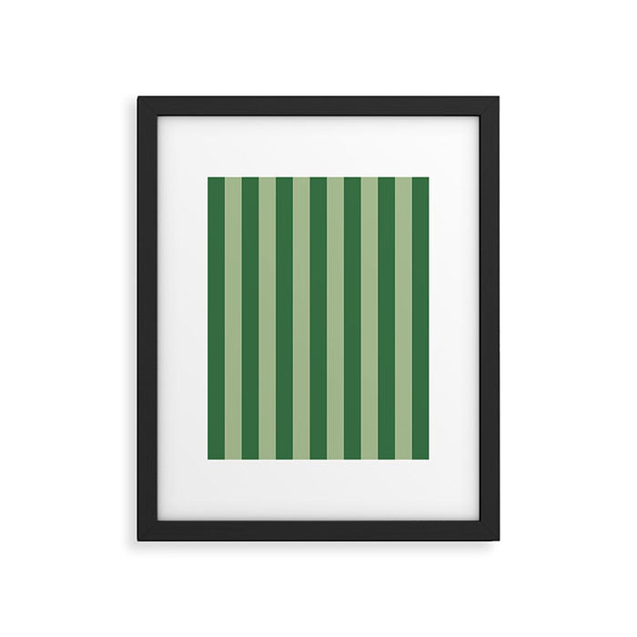 Vertical Stripes Sage Green Vertical Lines Vintage Geometric Retro Tropical Modern Minimal Pattern Framed Art Print Gallery Image 1