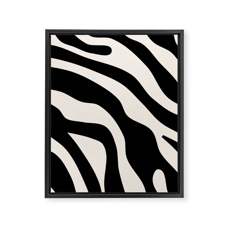 Vintage Retro Abstract Black Framed Canvas Print Gallery Image 6