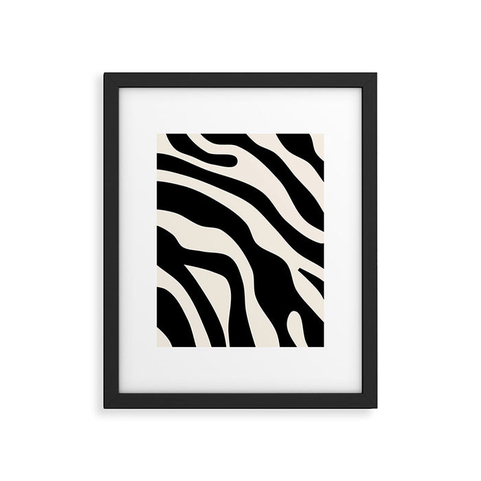 Vintage Retro Abstract Black Framed Art Print Gallery Image 1