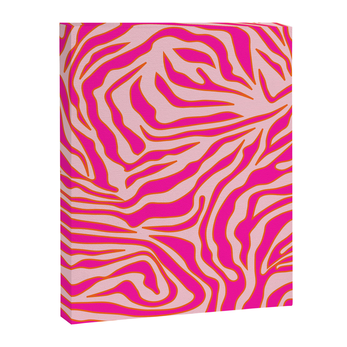 Zebra Print Pink And Orange Zebra Stripes Wild Animal Print Preppy Decor Modern Zebra Pattern Canvas Print Gallery Image 6