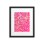 Zebra Print Pink And Orange Zebra Stripes Wild Animal Print Preppy Decor Modern Zebra Pattern Framed Art Print Gallery Image 5