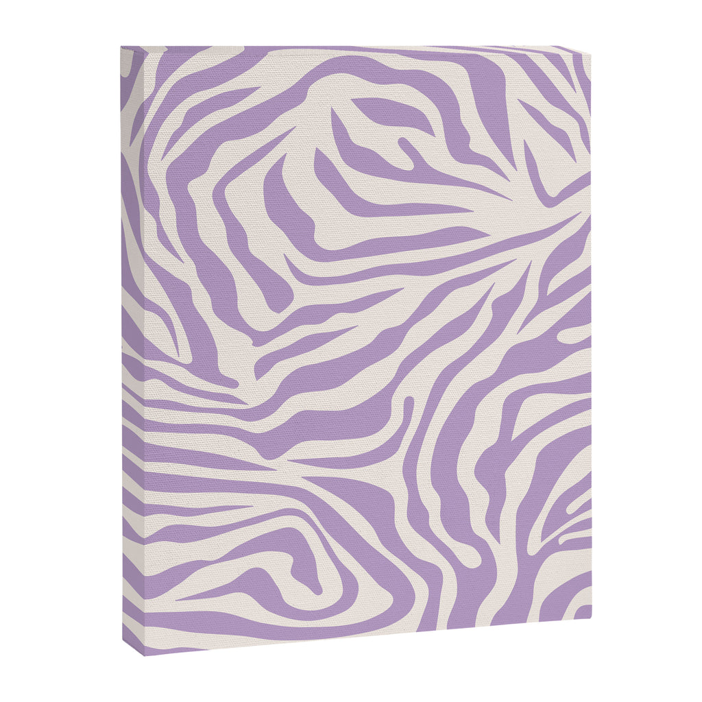 Zebra Print Purple Lilac Lavender Zebra Stripes Wild Animal Print Zebra Pattern Preppy Modern Decor Canvas Print Gallery Image 6