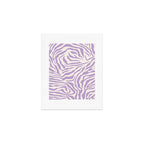 Zebra Print Purple Lilac Lavender Zebra Stripes Wild Animal Print Zebra Pattern Preppy Modern Decor Art Print Gallery Image 1