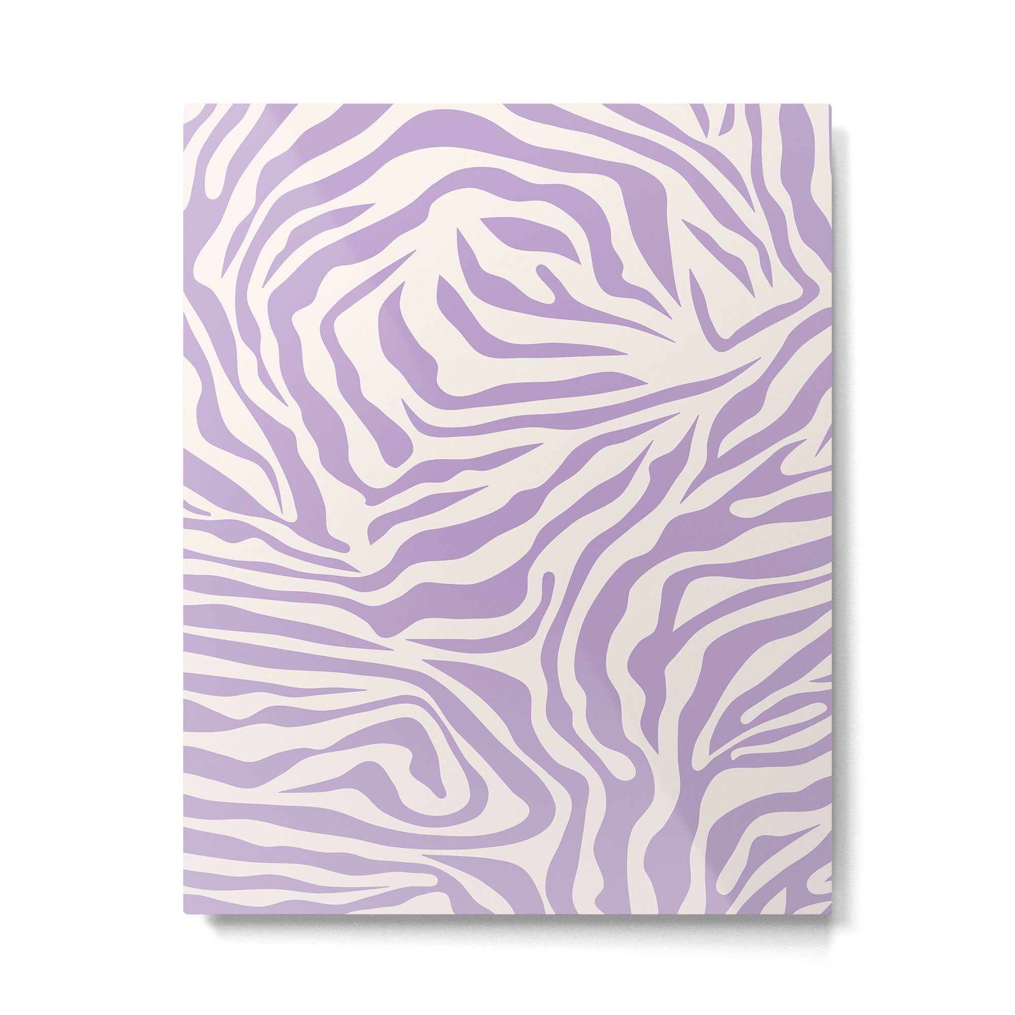 Zebra Print Purple Lilac Lavender Zebra Stripes Wild Animal Print Zebra Pattern Preppy Modern Decor Metal Print Gallery Image 4